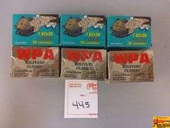 3 Boxes WPA 7.62 & 3 Boxes Brown Bear 7.62 Ammo