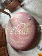 Vintage Coco-Cola Coke Button Metal Sign