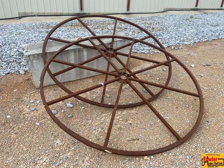 (2) Large Metal Wheels image