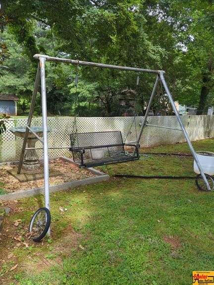 Outdoor Metal Porch Swing image