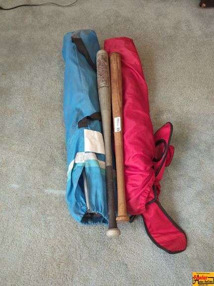 (2) Baseball Bats with Equipment Bags image
