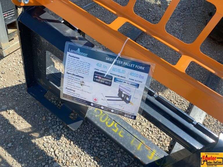 Land Honor Skid Steer Pallet Fork, Model PF-11-3500G