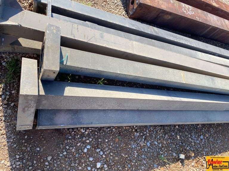 (6) Commercial Aluminum Light Poles With Base image
