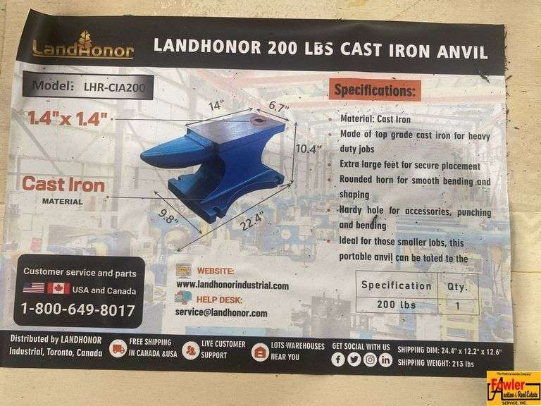 200 Lb. Cast Iron Anvil image