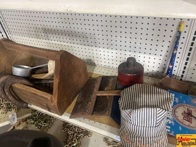 Carpenter's Box, Hand Tools, Vintage Hats, Lint Pads, Vintage View Master, Dr. Pepper Clock & Miscellaneous image