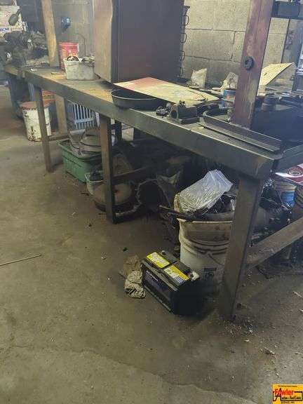 Industrial Work Bench with contents