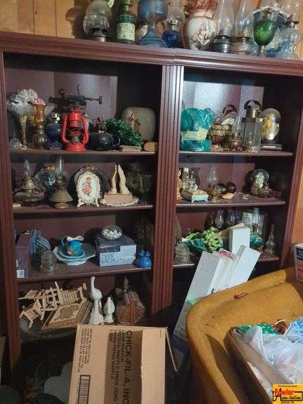 Contents Of Room:  Bookshelves, Cedar Chest, Vases, Lamps, Figurines, Air Hockey Table, Chest Of Drawers & Miscellaenous