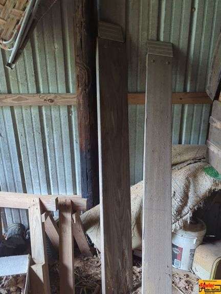 Miscellaneous Wood, Folding Table, Saw Horses, Conveyor image
