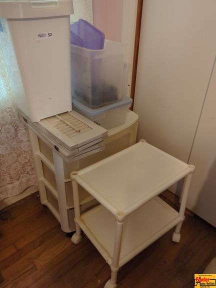 Plastic Containers, Rolling Cart image