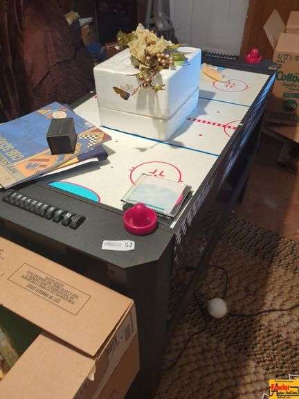 Contents Of Room:  Bookshelves, Cedar Chest, Vases, Lamps, Figurines, Air Hockey Table, Chest Of Drawers & Miscellaenous