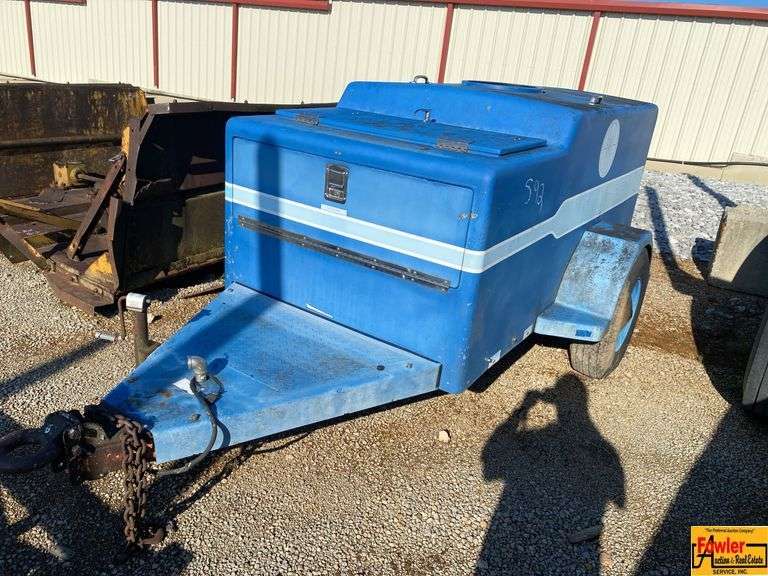 Blue Trailer With Engine & Pump, Bill Of Sale Only image