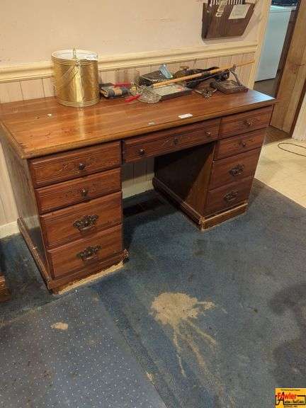 Wood Desk (contents on top are not included) image