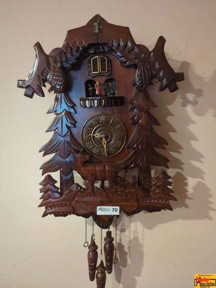 Black Forest Cuckoo Clock with Deer Motif image
