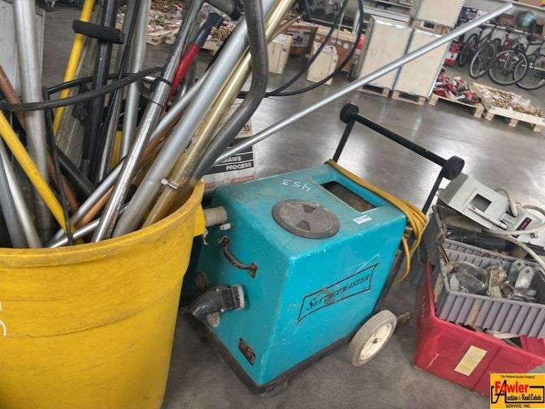 Commercial Carpet Cleaning Machine & (1) Lot Of Cleaning Supplies image