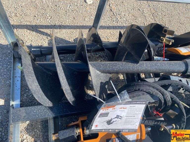Wolverine Skid Steer Auger Drive & Bit, Model ADB-13-1218R