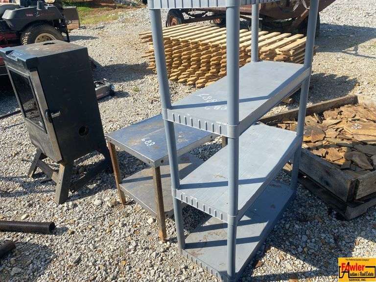 Stainless Steel Table & Plastic Shelf image