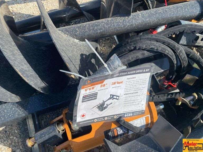 Wolverine Skid Steer Auger Drive & Bit, Model ADB-13-1218R