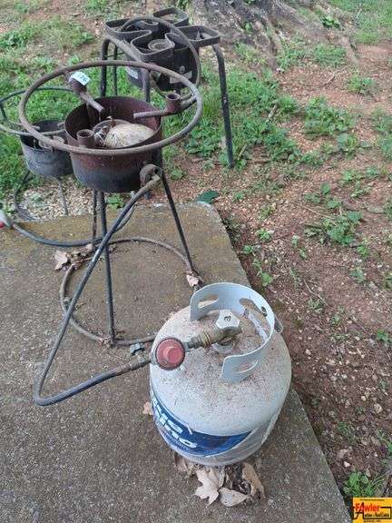 (3) Propane Cookers With Tank image