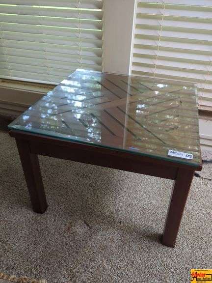 Square Glass Top Coffee Table image