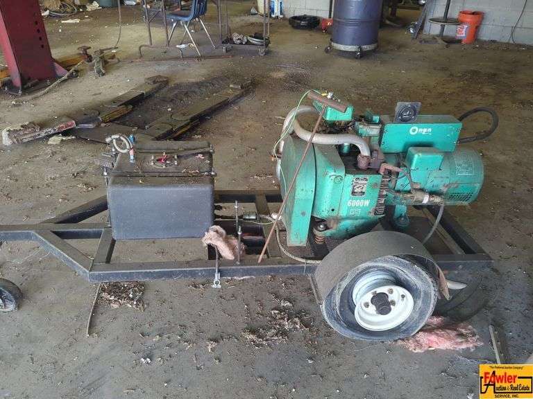 Onan 6000W Electric Generator on Trailer