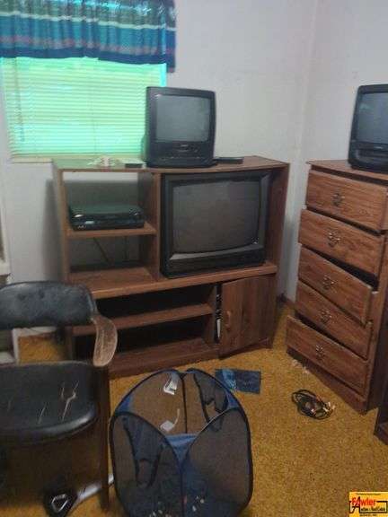Chest Of Drawers, Entertainmetn Center, (3) Televisions, Bookshelf, Toybox & More