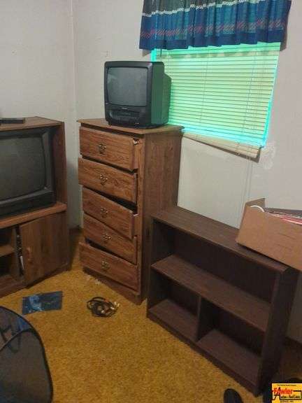 Chest Of Drawers, Entertainmetn Center, (3) Televisions, Bookshelf, Toybox & More