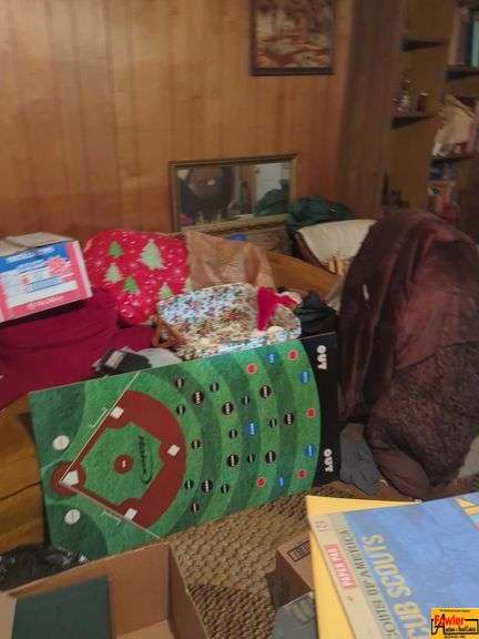 Contents Of Room:  Bookshelves, Cedar Chest, Vases, Lamps, Figurines, Air Hockey Table, Chest Of Drawers & Miscellaenous