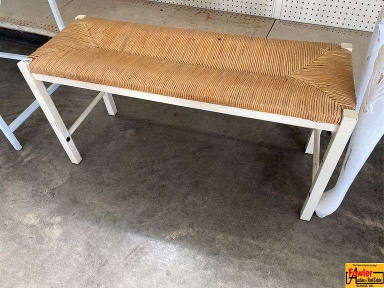 Straw Seat Bench image