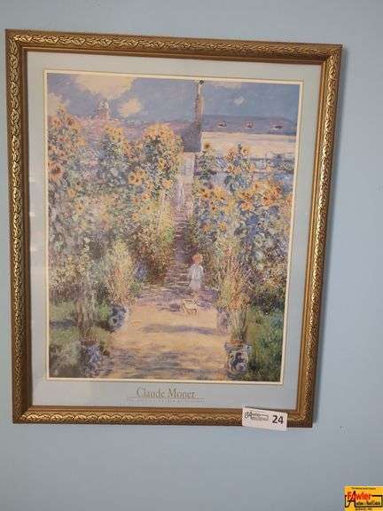 Framed Prints: Claude Monet's "The Artist's Garden At Vetheuil" & "Birdhouse Blessings" By Barbara Mock image