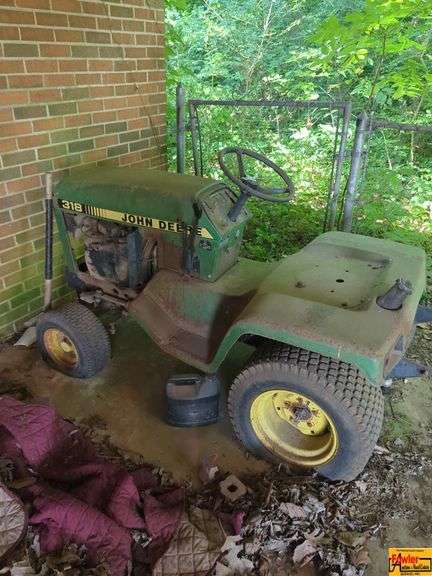 John Deere 318 Riding Lawn Mower, Push Mower & Mini 4-Wheeler