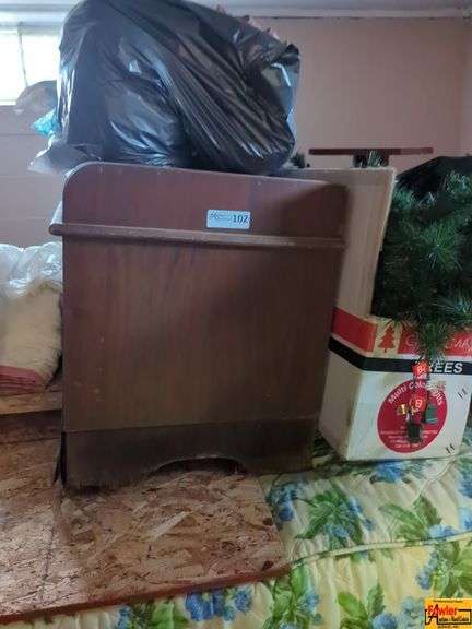 Bed, Stool, Christmas Decorations, Quilt & Miscellaneous image