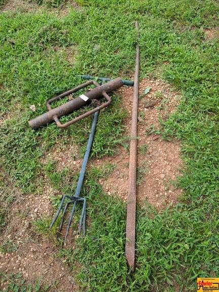 Fence Post Drive,  Pitchfork & Long Metal Bar image