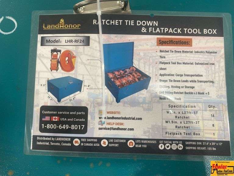 Ratchet Tie Downs & Flat Pack Tool Box image