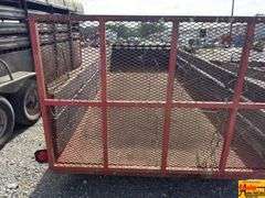 16' Car Trailer With Wood Sides From Tractor Supply, Red; Bill Of Sale Only