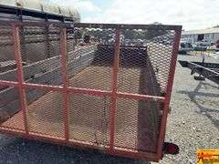 16' Car Trailer With Wood Sides From Tractor Supply, Red; Bill Of Sale Only