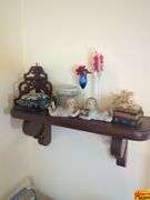 Floating Shelves With Statue, Figurines, Bud Vases, Lamps & Decorative Jars