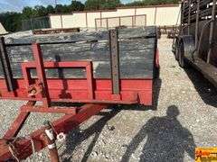 16' Car Trailer With Wood Sides From Tractor Supply, Red; Bill Of Sale Only