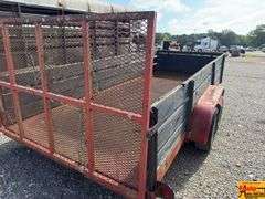 16' Car Trailer With Wood Sides From Tractor Supply, Red; Bill Of Sale Only