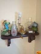 Floating Shelves With Statue, Figurines, Bud Vases, Lamps & Decorative Jars