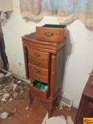Vintage Chest Of Drawers, Jewelry Armoire, Night Stand & Side Chair