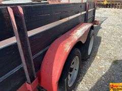 16' Car Trailer With Wood Sides From Tractor Supply, Red; Bill Of Sale Only