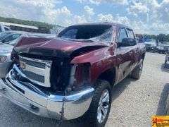 2013 Chevrolet Silverado Z71 4X4 Pick Up Truck; VIN 3GCPKSE76DG280969; SALVAGE TITLE (NO KEY)