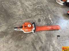 Stihl HS 56 Gas Hedge Trimmer; SSN 4242-011-2908-538371446.  See video.