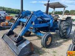 Ford 7000 Tractor with Woods DuAl loader & hay fork attachment. 3,355 hrs.  Runs good.  See video.