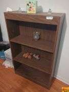Wood Headboard & Footboard, Wood Bookcase With Contents