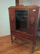 Wood Display Cabinet with Storage Drawer