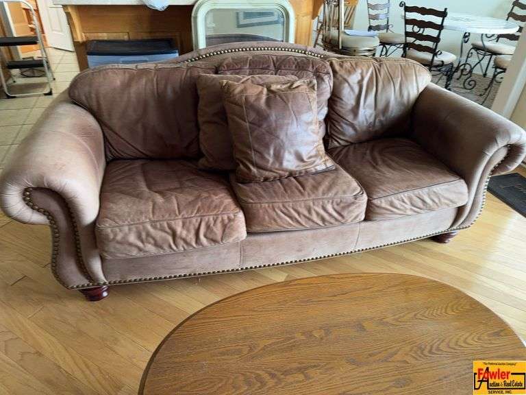 Leather Nailhead Sofa image