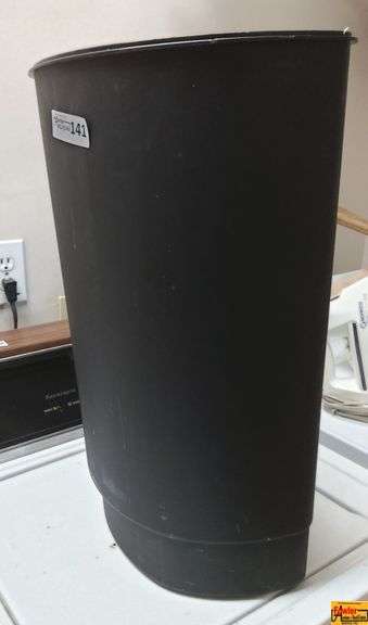 Large Black Trash or Recycle Bin image