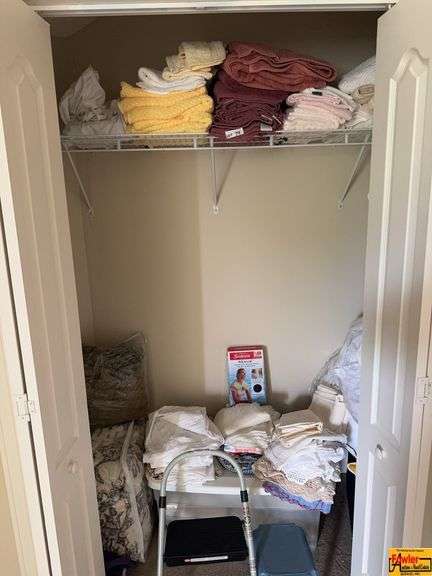Contents Of Closet:  Comforter, Blankets, Doilies, Towels, Etc. image