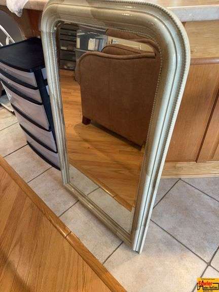 Framed Wall Mirrors & Plastic Storage Drawer Tower image